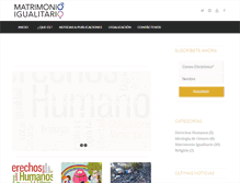 Tablet Screenshot of matrimonioigualitario.com